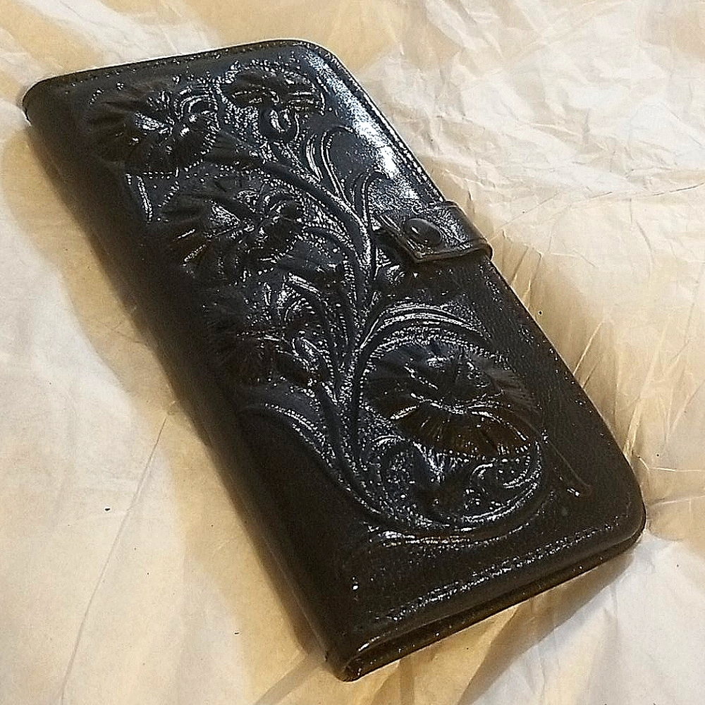 Black leather wallet
